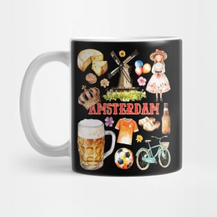 Amsterdam Netherlands Dutch Travel Collage Mug
